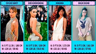 Celebrity Weight and Height 2022 - Women