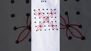 6dots #rangoli #muggulu #colom #flowerrangoli #ytshorts