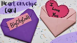 Origami Heart envelope | How To Make An Envelope |Paper Heart Tutorial | DIY Envelope Card