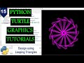 Draw Loop Triangles with Python Turtle | Python Turtle Graphics Tutorial#15 | Draw Designs in Python