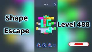🔥 Shape Escape Level 488 Walkthrough | Can You Solve It? 🧠💥