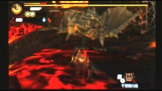 【MH4】地底火山の生ける鎧　操虫棍ソロ【3DS】