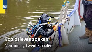 Op zoek naar bommen op de bodem van het Twentekanaal!