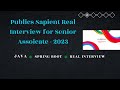 Publicis Sapient  Real Interview for Senior Associate-2023 | Java Spring Boot Real Interview