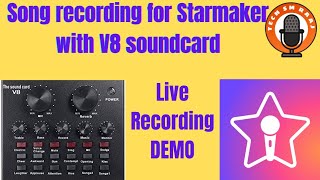 V8 Sound card se Starmaker Singing// how to sing song on V8 sound card