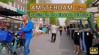 Spring in Amsterdam; Exploring Amsterdam East - 1 Hour 4K Tour