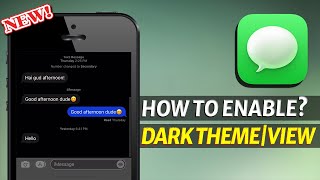 How to Enable Dark Mode on iPhone Message App?
