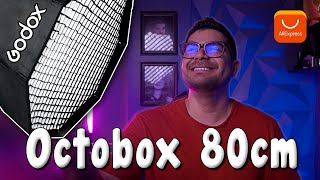 🔪📦 | Octobox GODOX 80cm + GRID - direto do Aliexpress💡.