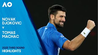 Novak Djokovic v Tomas Machac Highlights | Australian Open 2025 Third Round