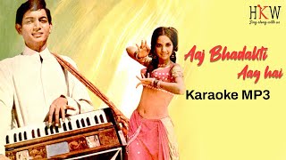 Aaj Bhadakti Aag Hai Karaoke | Kishore Kumar | Hindi Karaoke World