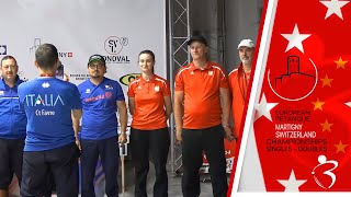 Tour qualif 5 ITALIE vs POLOGNE : Championnat d'Europe de pétanque doublette mixte 2024 à Martigny