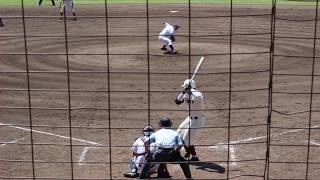 2017 高校野球 至学館 左サイド 川口龍一君 清宮君を打ち取る