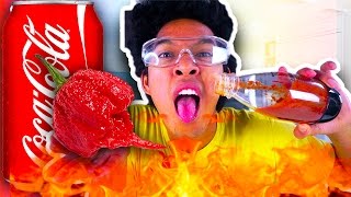 ULTIMATE SPICY SODA!!! 17 MILLION SCOVILLE!!! DO NOT TRY THIS AT HOME!!