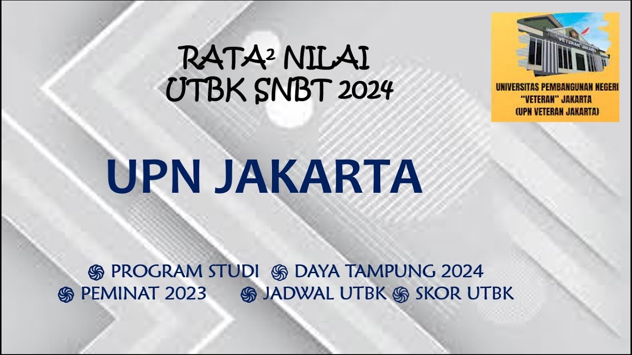 DAYA TAMPUNG || PEMINAT DAN SKOR UTBK UPN VETERAN JAKARTA 2024 - YouTube