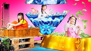 Cô Gái Nhà Nghèo Vs Giàu Vs Siêu Giàu Tại Bể Bơi | Baby Doll Series Tiếng Việt