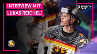 Lukas Reichel im Interview vor dem Spiel gegen Schweden | IIHF Eishockey-WM 2024