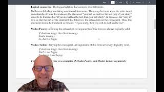 Critical Reasoning: Deductive Argument Patters Part 1