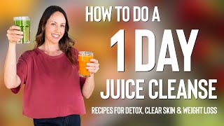 HOW TO DO A 1 DAY JUICE CLEANSE AT HOME // Recipes for Detox, Clear Skin and Weight Loss