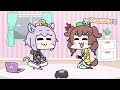 dialect okayu u0026 english only korone【hololive animation｜cc eng sub】