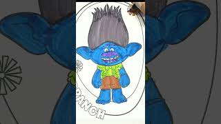 Troll Coloring for Kids | Easy Coloring Book Trolls | Coloring Ridha #eihaworld #toddlerscoloring