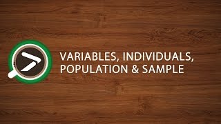 #01 Variables, Individuals, Population and Sample in Excel