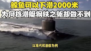 鲸鱼可以下潜2000米，为何核潜艇钢铁之躯却做不到？快来看看