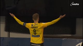 Petteri Pennasen unelmalaukaus HJK:n verkkoon | KuPS - HJK 6.4.2024