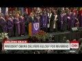 president obama leads congregation at charleston memorial