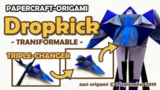 How to make a Papercraft, Origami Dropkick / Drift (requires 2 straight cuts)