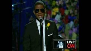 **USHER BRINGS TEARS SINGING "GONE TO SOON" AT MICHAEL JACKSON'S MEMORIAL** 7/7/09