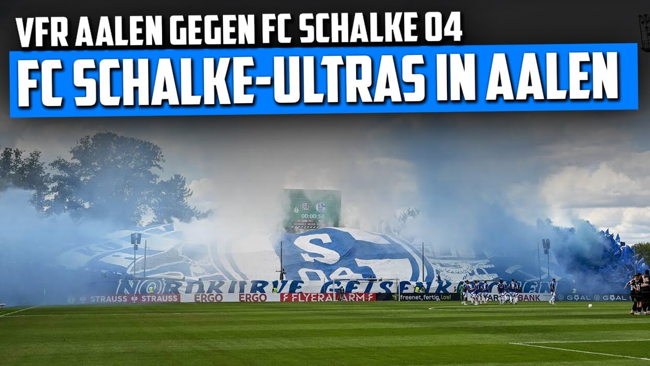 Choreo & Pyro Der Schalke-Fans In Aalen (VFR Aalen - FC Schalke 04 0:2 ...