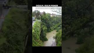 Heavy rain and flooding in Ogulin, Dobra river, Đulin sinkhole