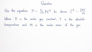 “Kinetic Theory Explained: Deriving C̅² = 3RT/M — Simple Physics Tutorial!”@gas laws explained