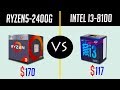 Ryzen 5 2400G vs intel i3-8100 Test with GTX 1060 6GB | Benchmark Comparison