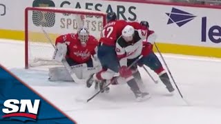 Michael McLeod Scores Sweet Spinning Backhand Goal While Falling Down To Give Devils lead