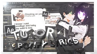 Spotify Lyrics for AMV Typography Tutorial | After Effects Tutorial CS6