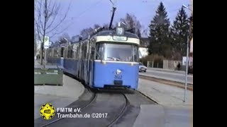 Tram München: Führerstand-Mitfahrt Linie19 von St. Veit-Straße nach Pasing und zurück