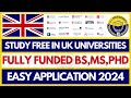 Scholarships in United Kingdom 2024-2025 - List of Fully Funded Bachelors, Masters, PhD Scholarships