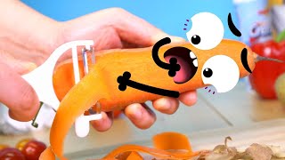 That's Enough! Carrot's Secret Life Of Fruits Doodles Animation 3D Cute Food Talking Things