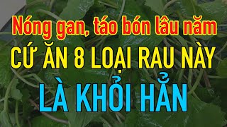 Nóng Gan Táo Bón Lâu Năm Cứ Ăn 8 LOẠI RAU NÀY Là \