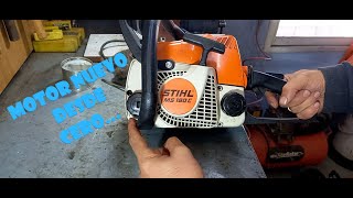 Cómo reparar el motor de una motosierra -le hacemos el motor a MS 180c STIHL- paso a paso (1/7)