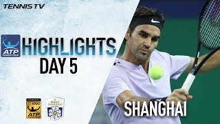 Highlights: Federer & Nadal Advance Thursday, Zverev Upset In Shanghai
