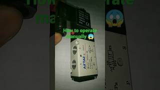 solenoid valve manually airtac Valve model no. 4v210-08 #video #shortvideo #shortsfeed  #electrical