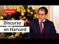 El discurso del fiscal Francisco Barbosa desde la Universidad de Harvard