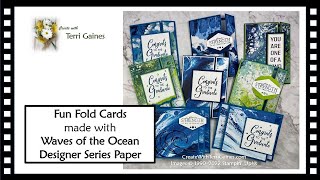 Waves of the Ocean Fun Fold Cards