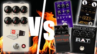 JHS Hard Drive vs Boss Metal Zone vs ProCo Rat vs Revv G3 vs Joyo Uzi | High gain overdrive shootout