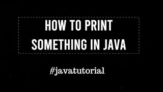 HOW TO PRINT SOMETHING IN JAVA | BLUE J | PROGRAMMING | JAVA TUTORIAL | Badmas Programmer