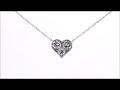 1.10 carat jewelique heart pendant necklace cz cubic zirconia 925 sterling silver