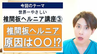 [椎間板ヘルニア講座③]椎間板ヘルニアの原因はコレだ！正しく理解して対側できるように一緒に学びましょう♪