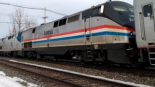 [HD] Amtrak P048 With AMTK 145 “Phase III Heritage” Trailing - Fairport, NY